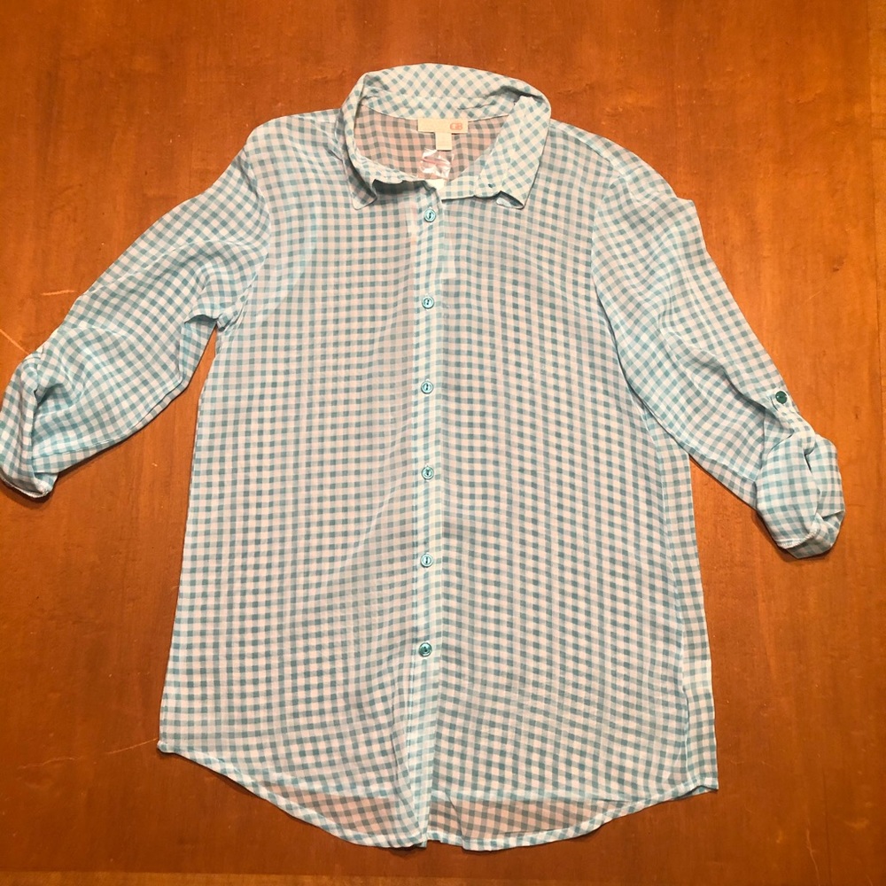Gianni Bini Checkered Button Down
